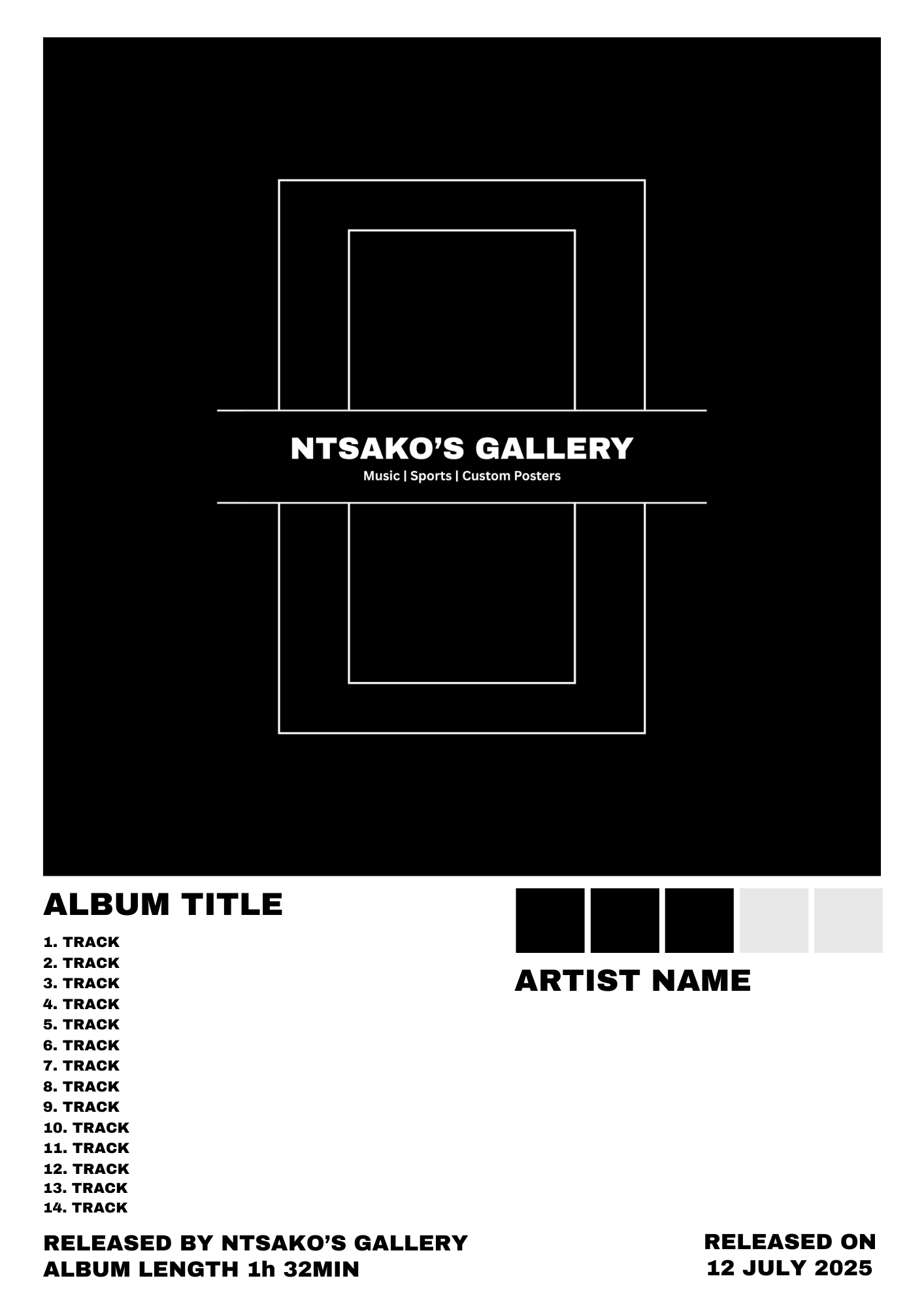 A3 Customizable Music Poster